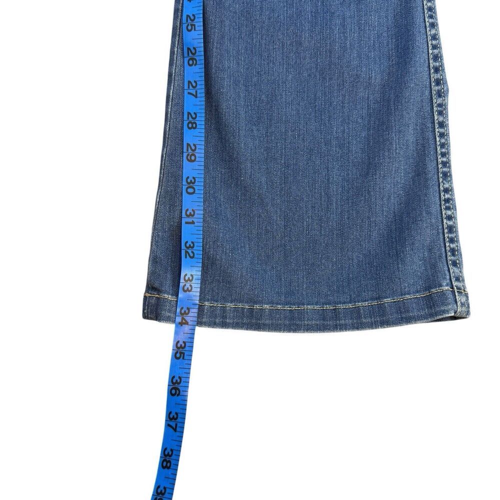 ALICE + OLIVIA Jeans Womens Size 4 Bell Bottoms Wide Leg Low Rise Distressed - Picture 9 of 14
